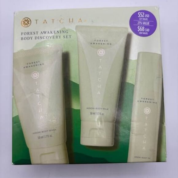 NEW Tatcha Forest Awakening Body Discovery Set Hinoki Body Wash/Milk/Oil - Picture 1 of 4